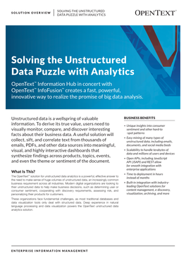 Solving the Unstructured Data Puzzle with Analytics