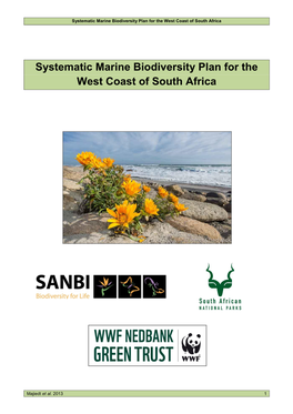 Systematic Marine Biodiversity Plan for the West Coast of South Africa
