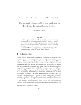The Concept of Personal Learning Pathway for Intelligent Tutoring System Geome