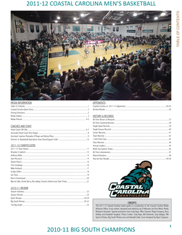 201112 Coastal Carolina Men's Basketball 201011 Big South Champions