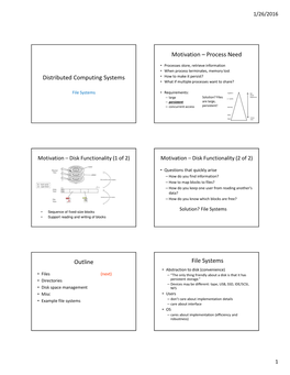 Process Need Outline File Systems