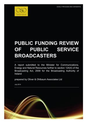 Public Funding Review of Public Service Broadcasters