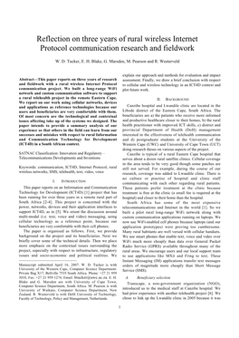 Reflection on Three Years of Rural Wireless Internet Protocol Communication Research and Fieldwork