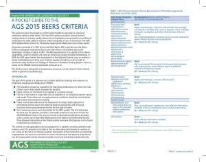 Beers Criteria for Potentially Inappropriate Medication Use in Older Adults