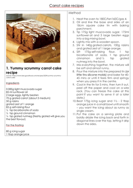 Carrot Cake Recipes