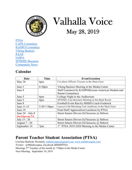 Valhalla Voice May 28, 2019
