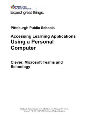 Accessing Learning Applications Using a Personal Computer