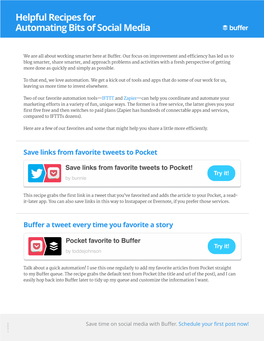 Helpful Recipes for Automating Bits of Social Media