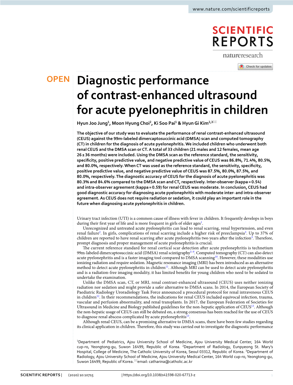 Diagnostic Performance of Contrast-Enhanced Ultrasound For