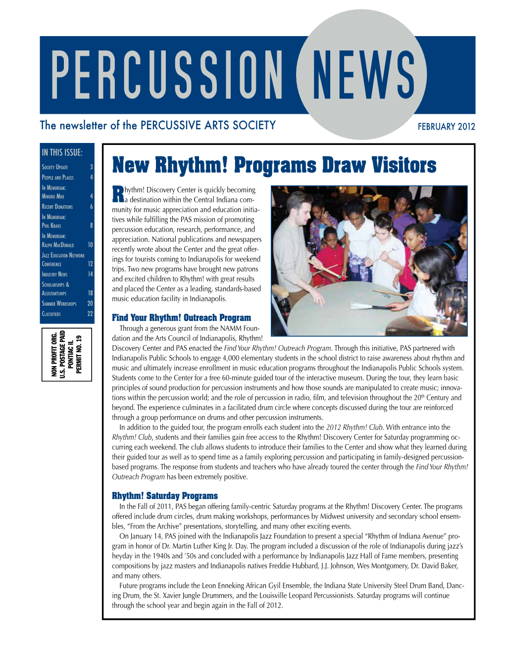 February 2012 Percussion News