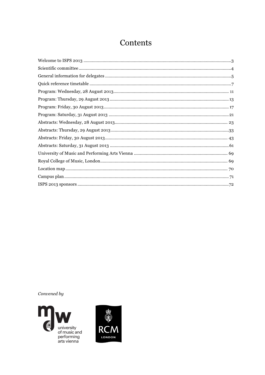 ISPS 2013 Program