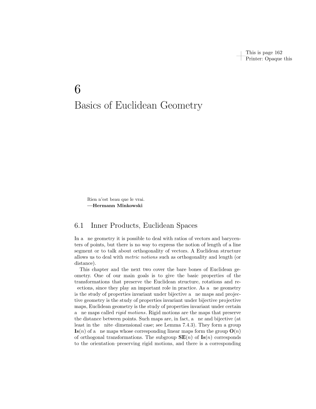 Basics of Euclidean Geometry