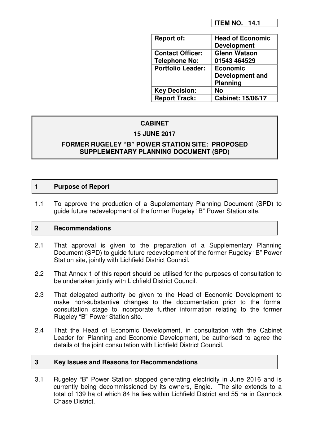 Report-Former Rugeley 'B' Power Station Site