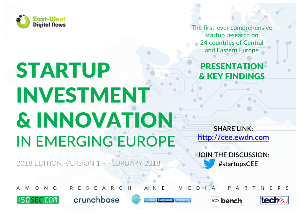 Startup Investment & Innovation in Emerging Europe