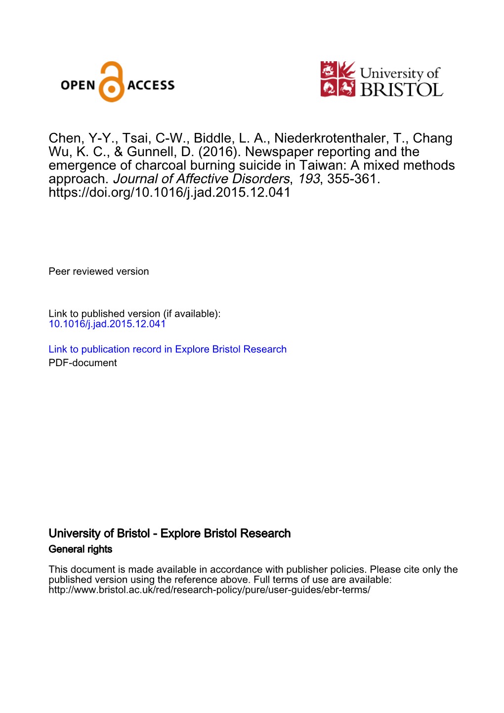 Newspaper Reporting and the Emergence of Charcoal Burning Suicide in Taiwan: a Mixed Methods Approach