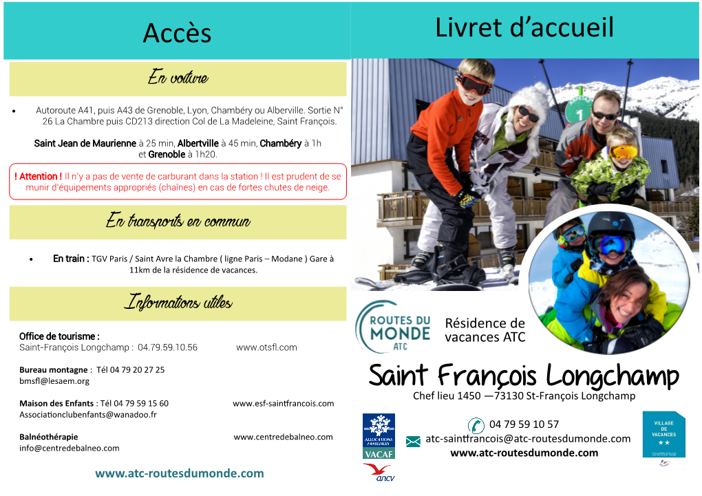 Accès Livret D'accueil Saint François Longchamp