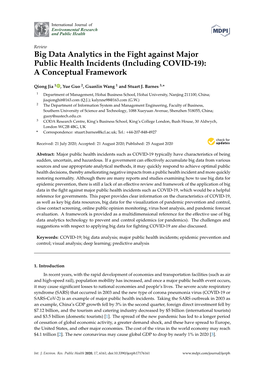 Big Data Analytics in the Fight Against Major Public Health Incidents (Including COVID-19): a Conceptual Framework