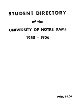 Notre Dame Directory, 1955