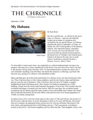 My Habana—The Chronicle Review—The Chronicle of Higher Education