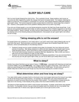 Sleep Self-Care