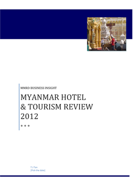 Myanmar Hotel & Tourism Review 2012