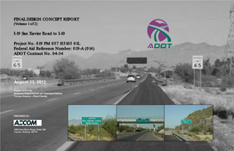 Final Report, Volume 1 | I-19: San Xavier Road to Interstate 10 Study