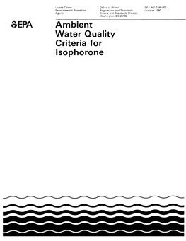 Ambient Water Quality Criteria for Isophorone