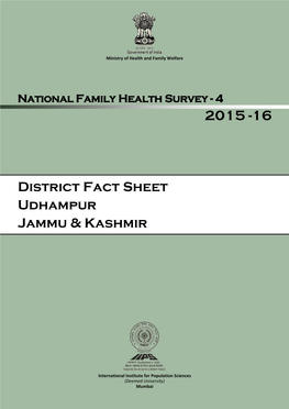 District Fact Sheet Udhampur Jammu & Kashmir