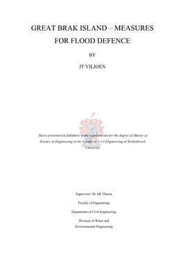 Great Brak Island – Measures for Flood Defence