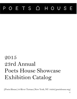 2015 23Rd Annual Poets House Showcase Exhibition Catalog