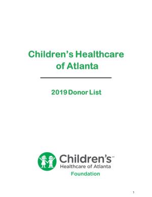 2019 Donor List