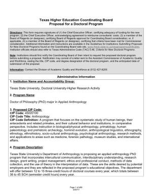 Substantive Degree Program Proposal