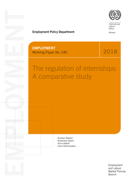 The Regulation of Internships: a Comparative Study