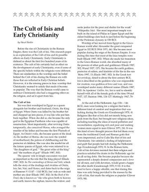 The Cult of Isis and Early Christianity by Hazel Butler