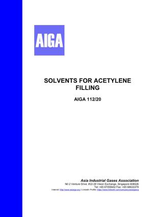 8. AIGA 112/20 Solvents for Acetylene Filling Category