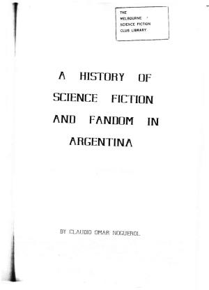 A History of Science Fiction and Fandom in Argentina