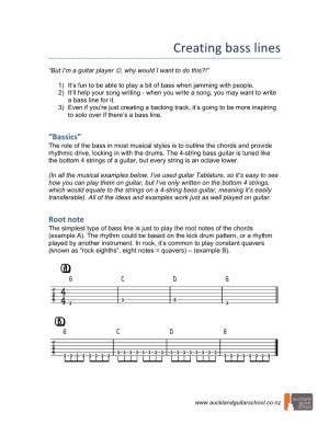 Creating Bass Lines