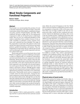 Wood Smoke Components and Functional Properties