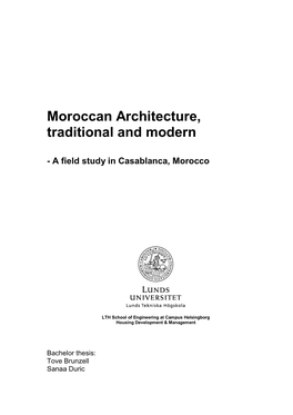Moroccan Architecture, Traditional and Modern