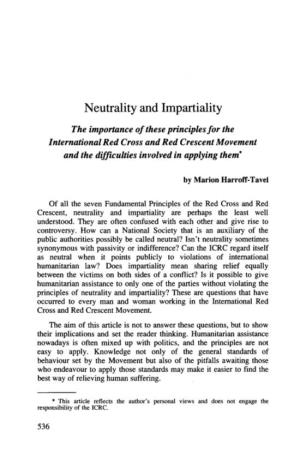 Neutrality and Impartiality