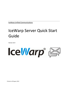 Icewarp Server Quick Start Guide