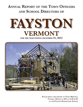 Vermont for the Year Ending December 31, 2012