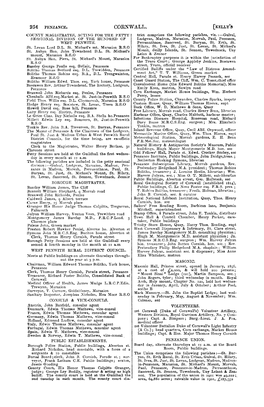 CORNWALL. (KELLY's COUNTY Mc..T\.GISTRATES, ACTIXG for '11HE PETTY Trict Comprises the Following Parishes, Viz