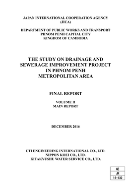 The Study on Drainage and Sewerage Improvement Project in Phnom Penh Metropolitan Area