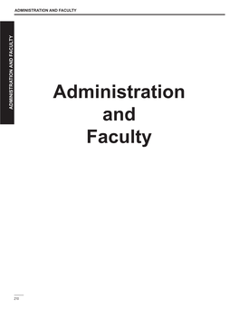 Administration and Faculty