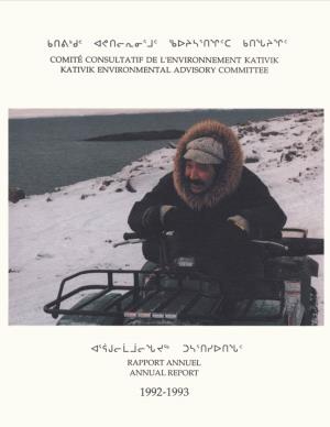 Secretariat Kativik Environmental Advisory Committee Statement of Revenues and Expenditures 1992-1993