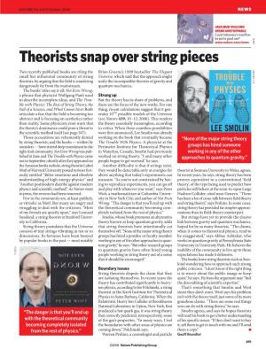 Theorists Snap Over String Pieces