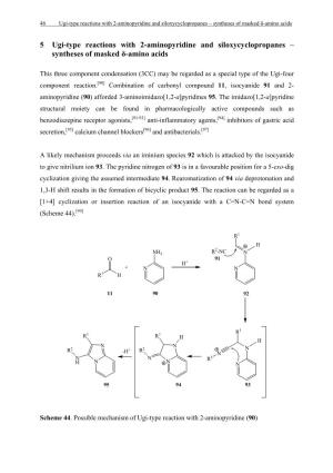 Ugi-Type Reactions with 2-Aminopyridine and Siloxycyclopropanes – Syntheses of Masked Δ-Amino Acids