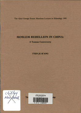 Moslem Rebellion in China