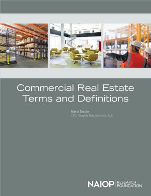 Commercial Real Estate Terms and Definitions